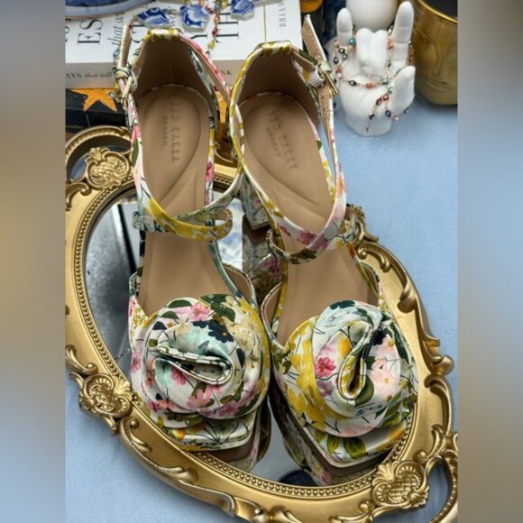 🆕 TED BAKER 🧿 NWOT MADDY Satin Flowers Heeled Sandals, Sz 36 US 6 - Picture 12 of 16